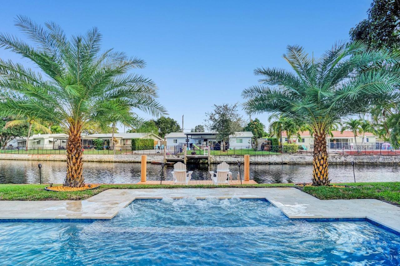 New! Waterfront Heated Pool & Jacuzzi 2 Mi To Beach - Fishing Pier Relaxing Spa & Hammock Fort Lauderdale Exterior photo