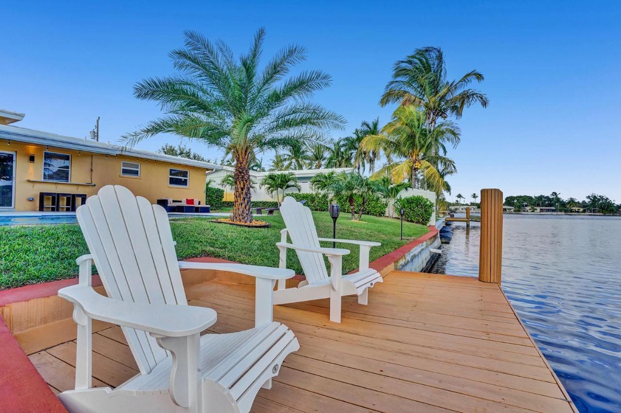 New! Waterfront Heated Pool & Jacuzzi 2 Mi To Beach - Fishing Pier Relaxing Spa & Hammock Fort Lauderdale Exterior photo