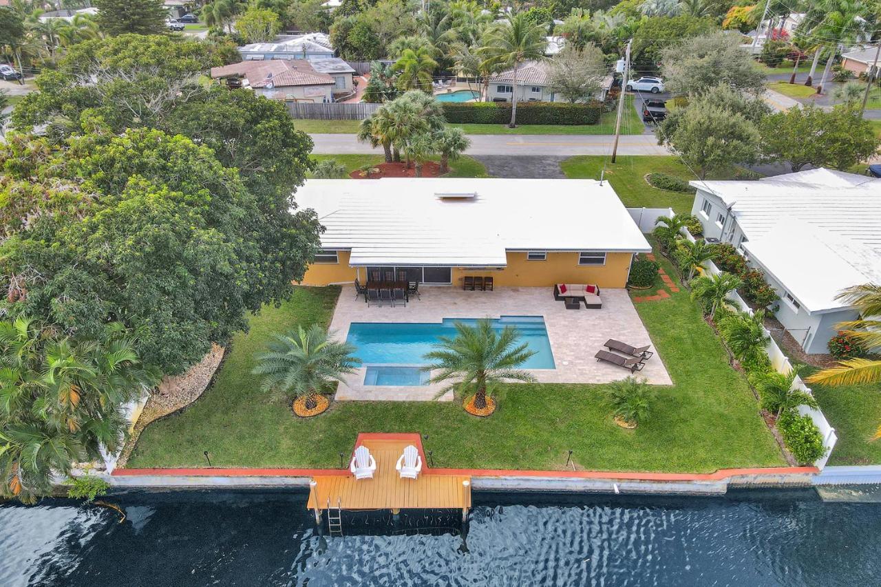 New! Waterfront Heated Pool & Jacuzzi 2 Mi To Beach - Fishing Pier Relaxing Spa & Hammock Fort Lauderdale Exterior photo