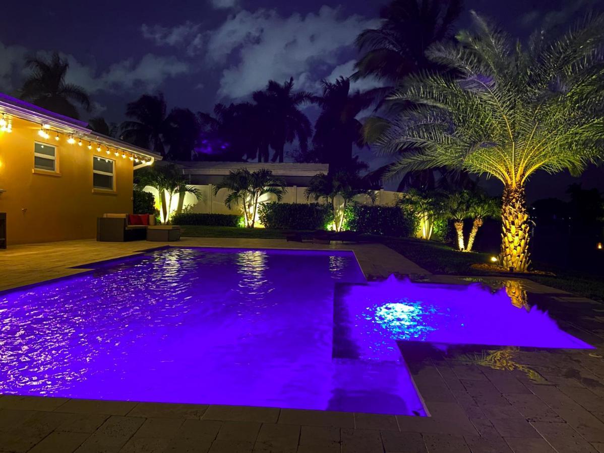 New! Waterfront Heated Pool & Jacuzzi 2 Mi To Beach - Fishing Pier Relaxing Spa & Hammock Fort Lauderdale Exterior photo