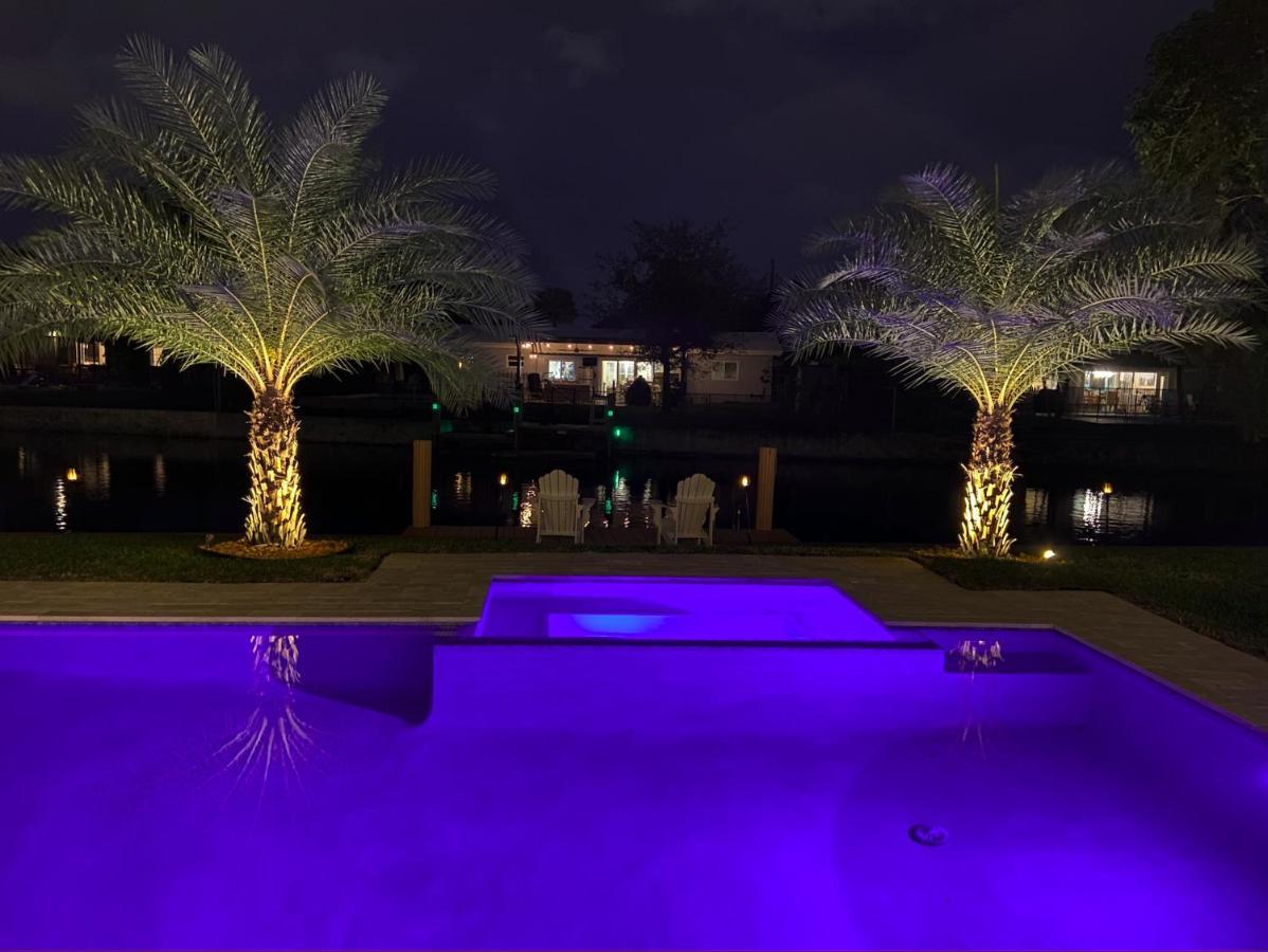 New! Waterfront Heated Pool & Jacuzzi 2 Mi To Beach - Fishing Pier Relaxing Spa & Hammock Fort Lauderdale Exterior photo